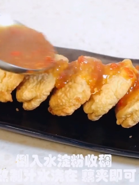 鱼香藕夹的做法步骤：7