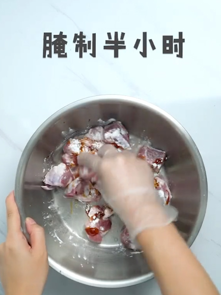 #豆腐蒸排骨的做法图解3