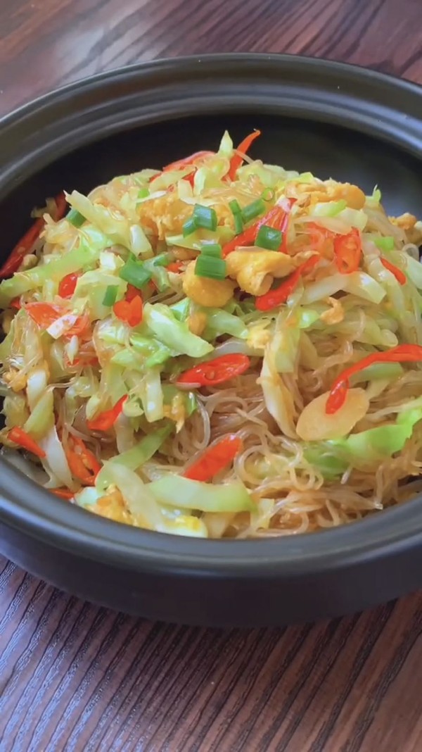 圆白菜炒粉丝的做法步骤：6