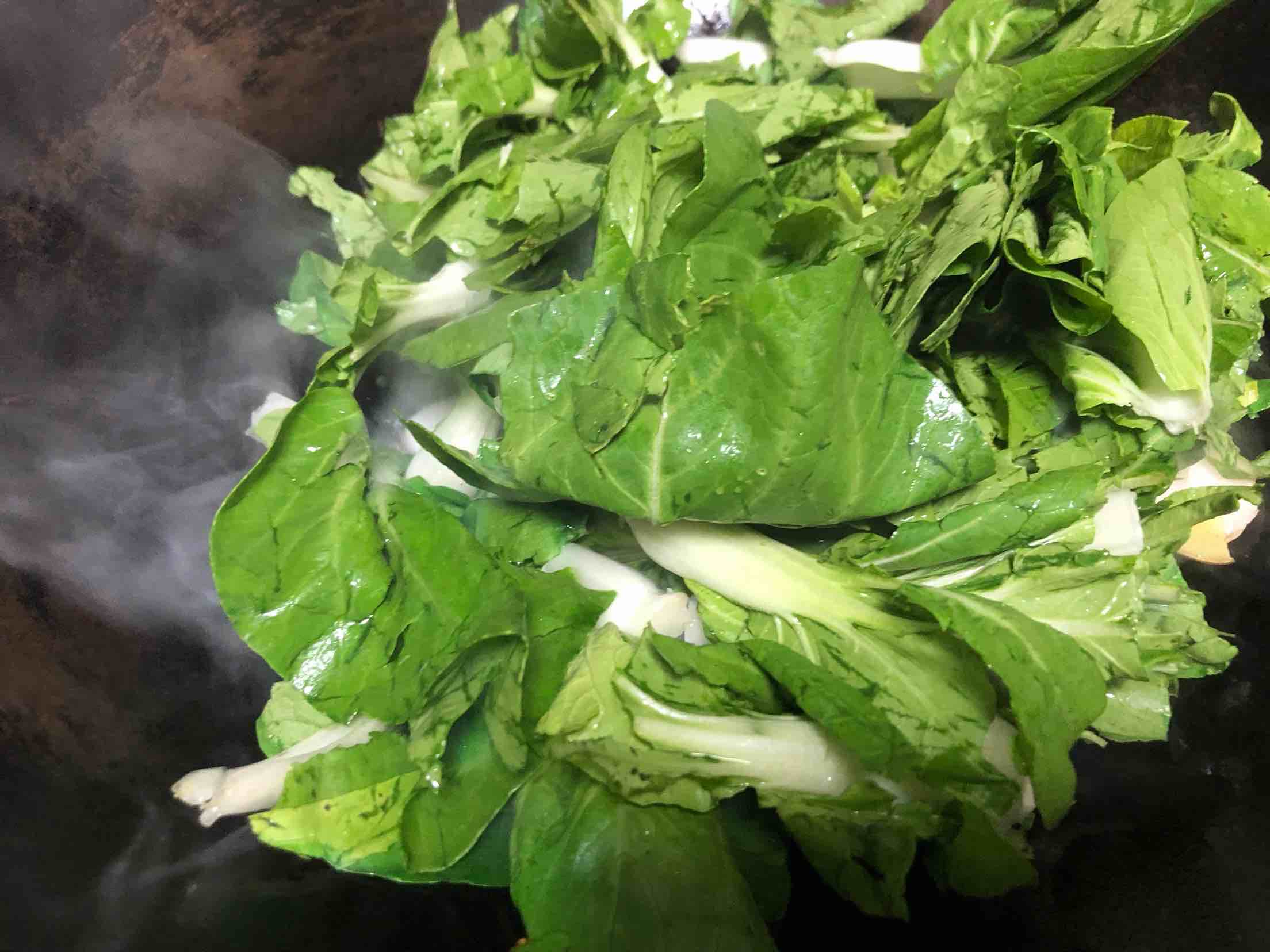 青菜炒年糕的做法步骤:4