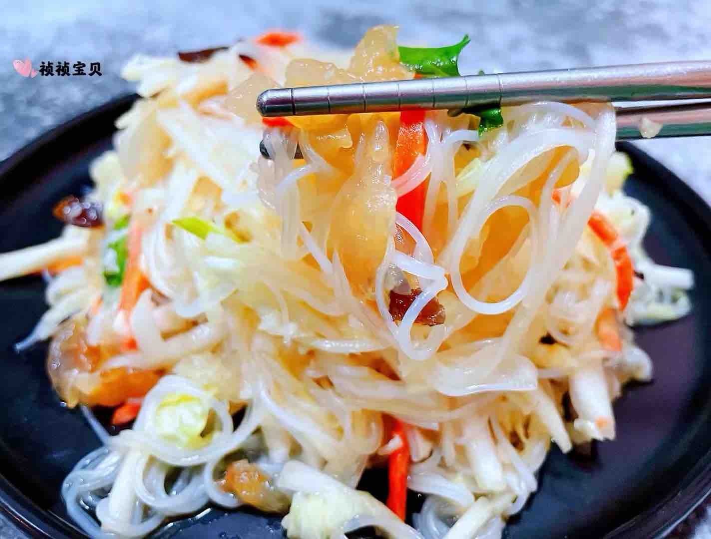 蜇皮粉丝木耳拌白菜的做法步骤:13