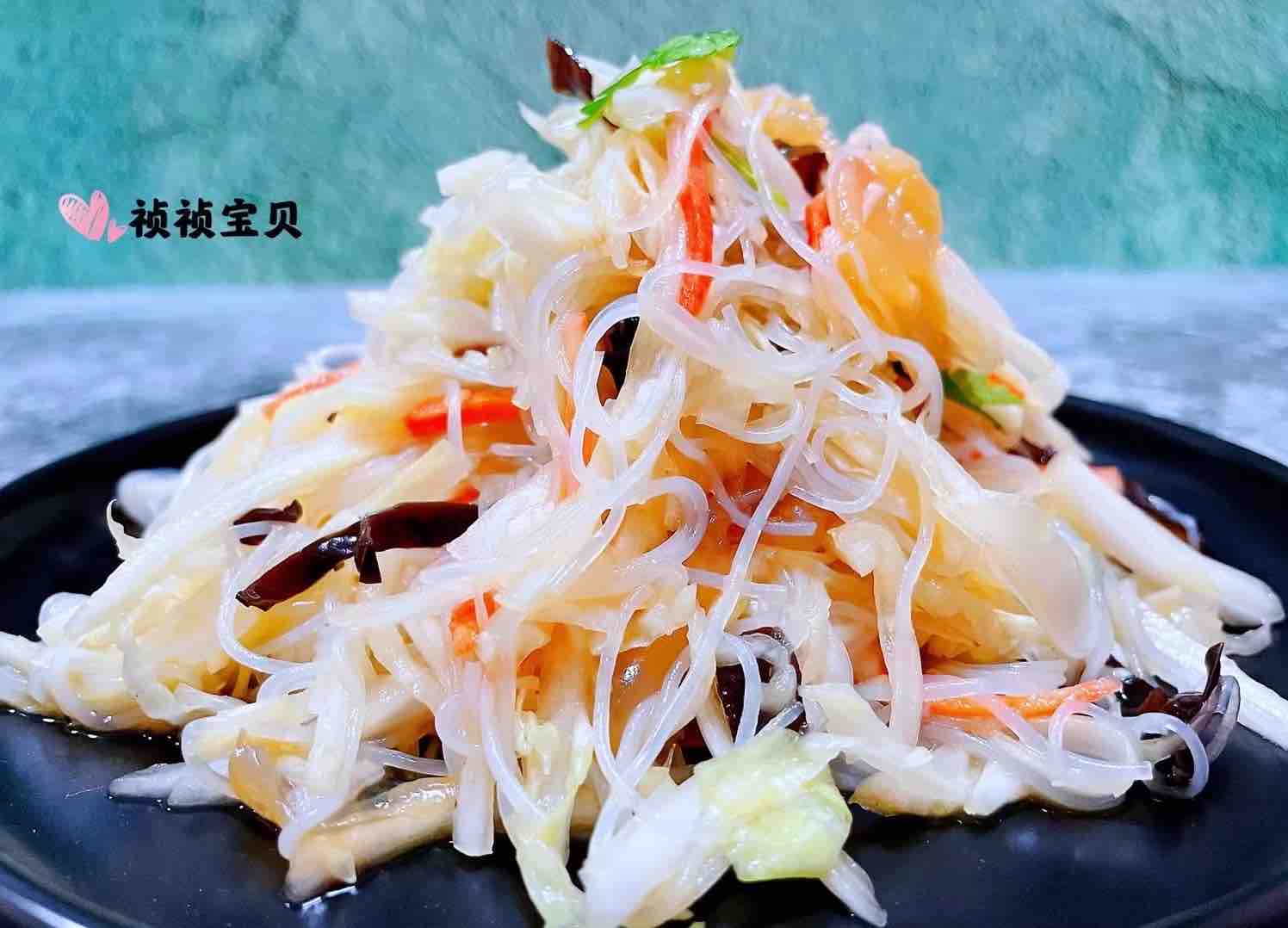 蜇皮粉丝木耳拌白菜的做法步骤:12