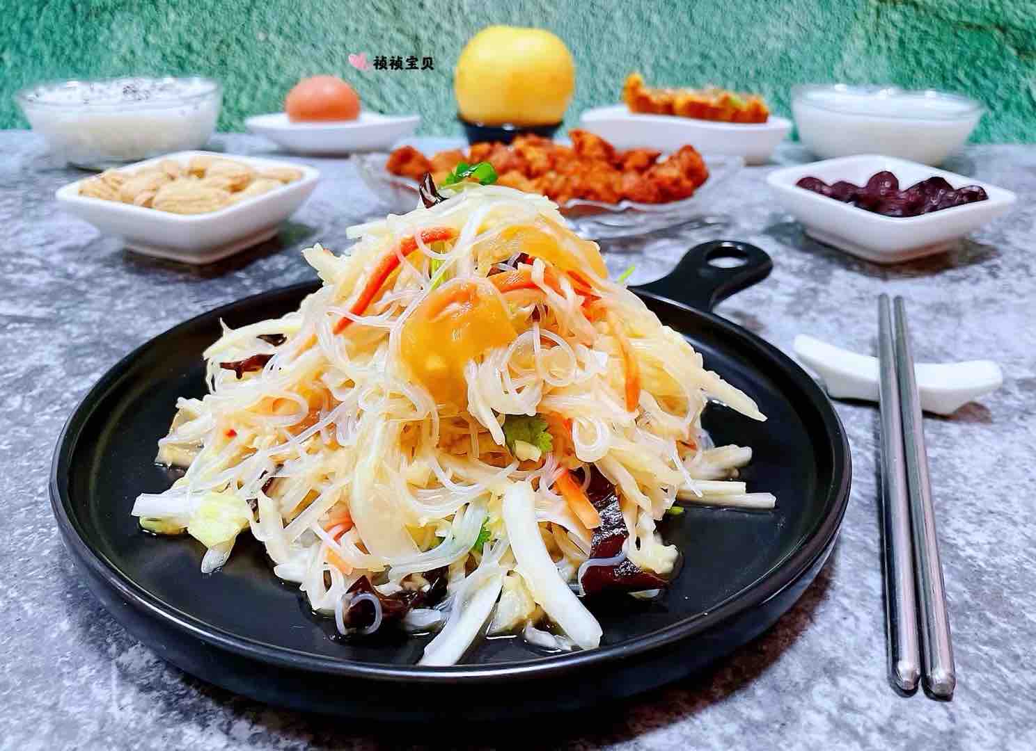 蜇皮粉丝木耳拌白菜的做法步骤:15