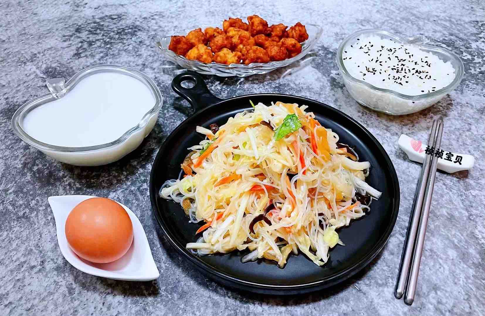 蜇皮粉丝木耳拌白菜的做法步骤:14