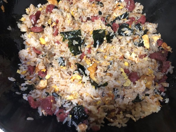 海苔炒饭的做法步骤：11