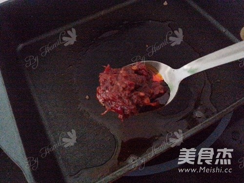 莲藕辣酱拌面的做法步骤:3