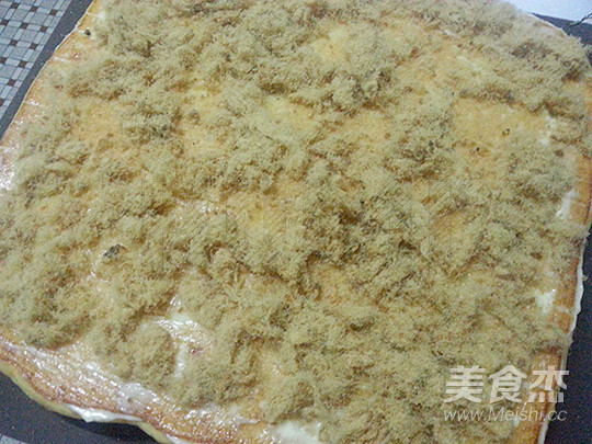 香葱火腿肉松面包卷的做法步骤:7