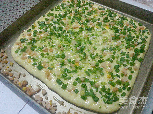 香葱火腿肉松面包卷的做法步骤:5