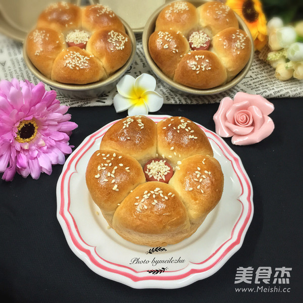 淡奶油花朵面包的做法步骤:11