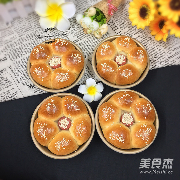 淡奶油花朵面包的做法步骤:12