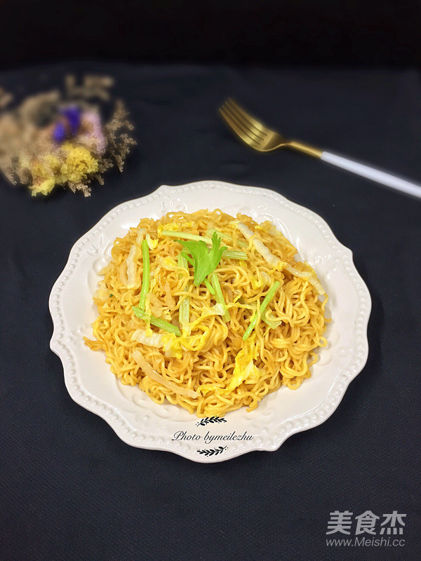 白菜炒面的做法步骤:8