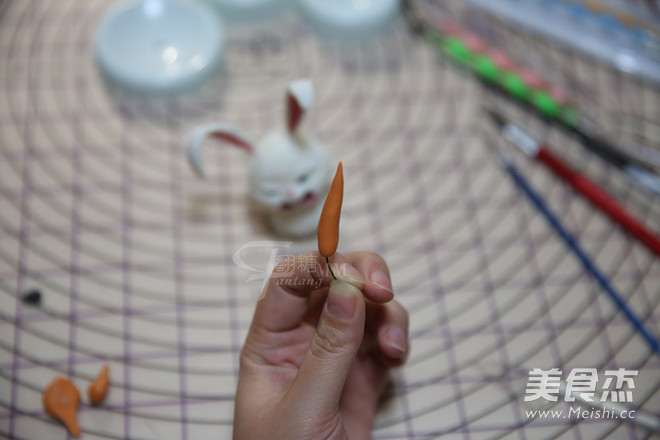 翻糖兔子玩偶制作的做法步骤:33