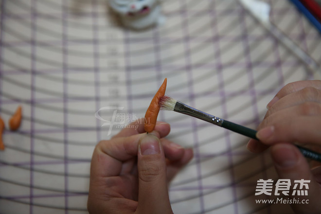 翻糖兔子玩偶制作的做法步骤:35