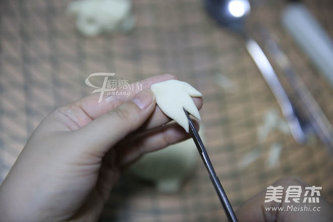 花样馒头-金鸡报晓,锦鲤来到,吉祥如意的做法步骤:8