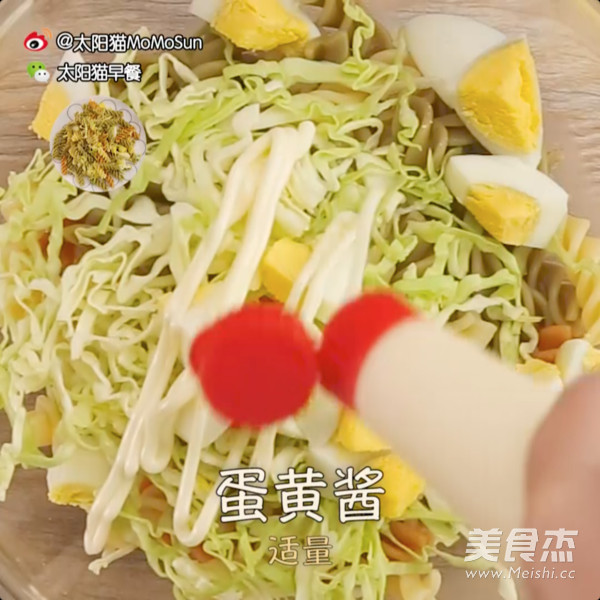 通心粉鸡蛋沙拉 | 太阳猫早餐的做法步骤:3