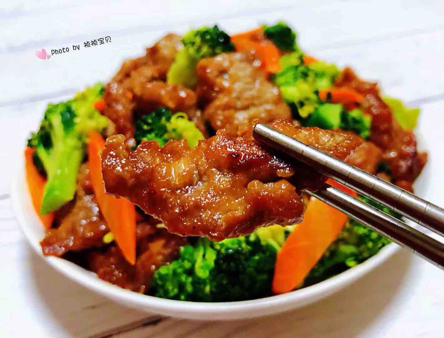 西兰花炒牛肉的做法步骤:13