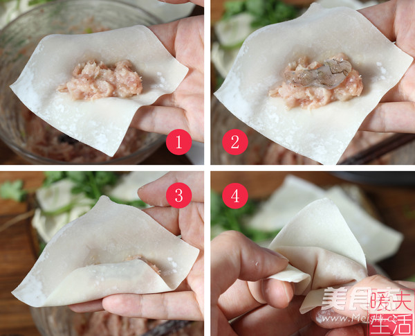 鲜肉鲜虾馄饨 云吞的做法步骤:6