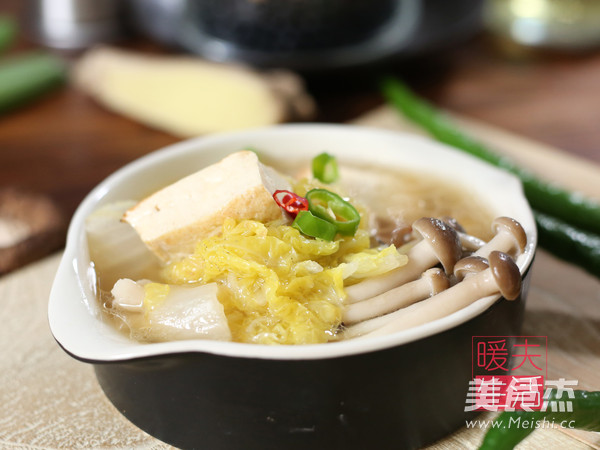 白菜豆腐汤的做法步骤：7