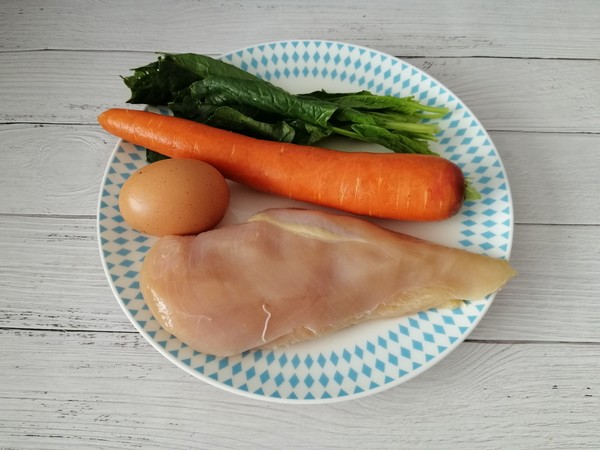 蔬菜鸡肉饼的做法步骤：1