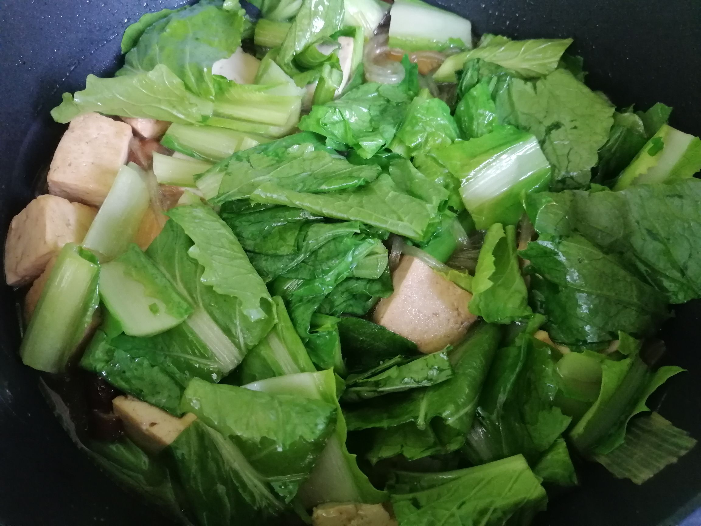 小白菜粉条炖豆腐的做法步骤：7