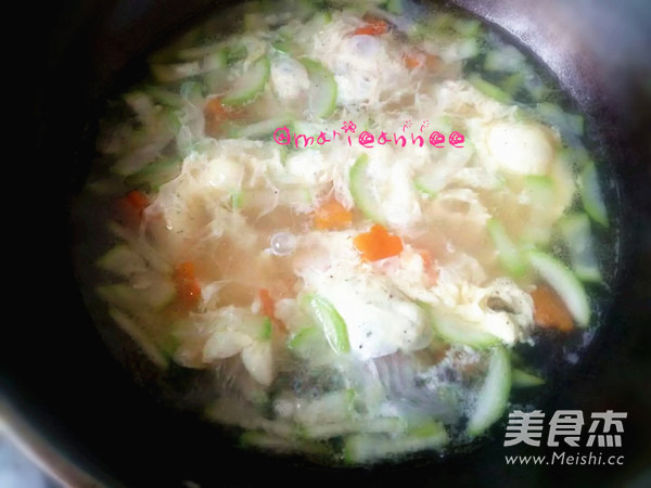 瓠瓜胡萝卜鸡蛋汤的做法步骤:6