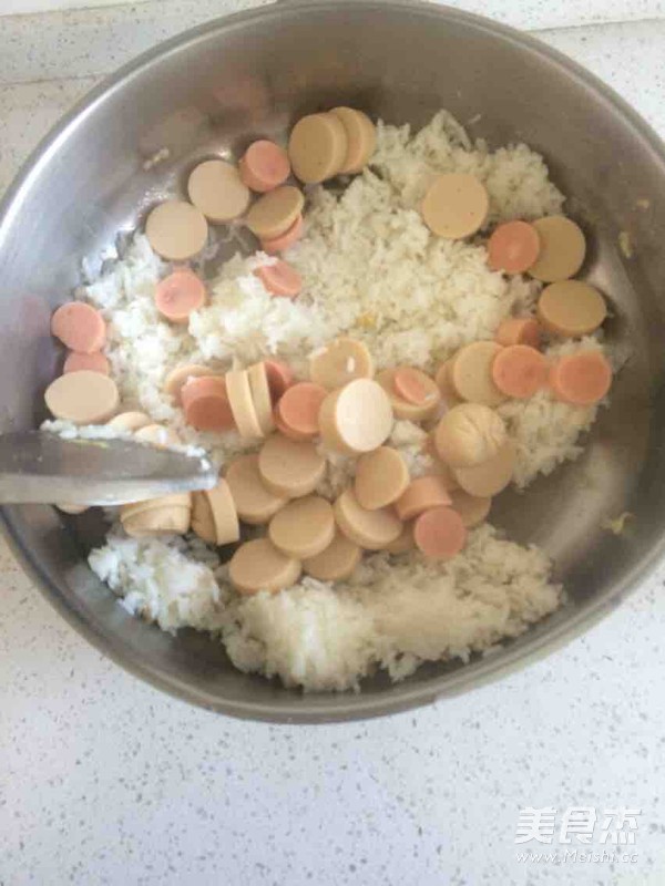 火腿蛋炒饭的做法步骤：6