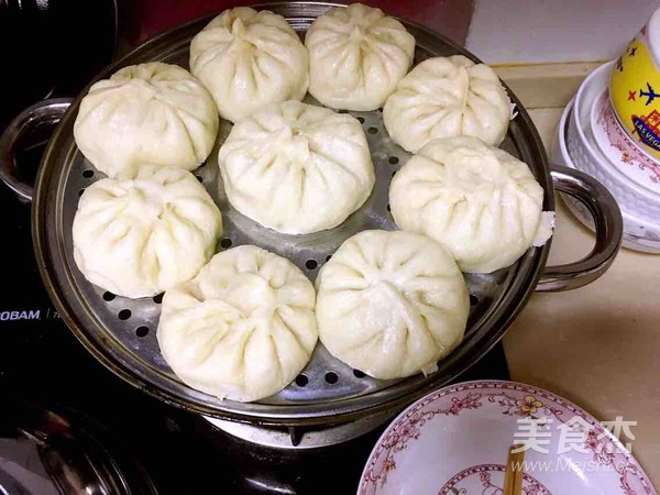 自制白菜猪肉发面包子的做法步骤:7