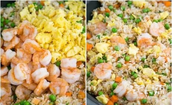 虾仁蛋炒饭的做法步骤:7