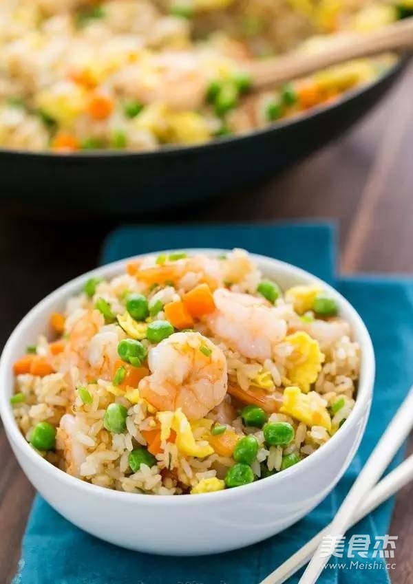 虾仁蛋炒饭的做法步骤:9