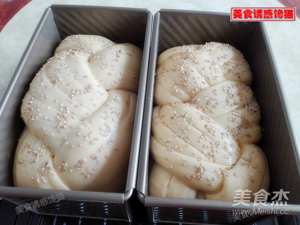 辫子肉松吐司(一次性发酵)的做法步骤:12