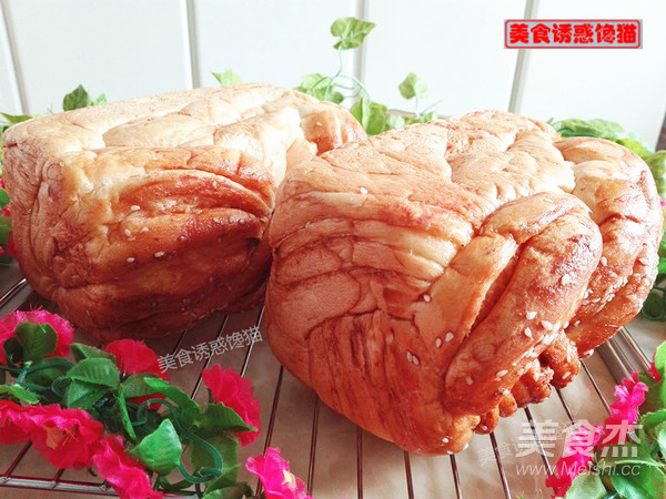 辫子肉松吐司(一次性发酵)的做法步骤:14