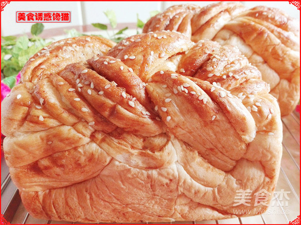 辫子肉松吐司(一次性发酵)的做法步骤:17