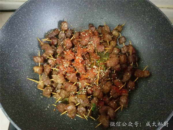 香辣牙签肉的做法步骤：6