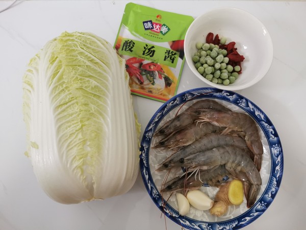 鲜虾金汤白菜的做法步骤：1