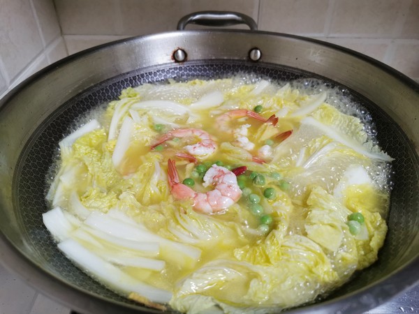 鲜虾金汤白菜的做法步骤:9