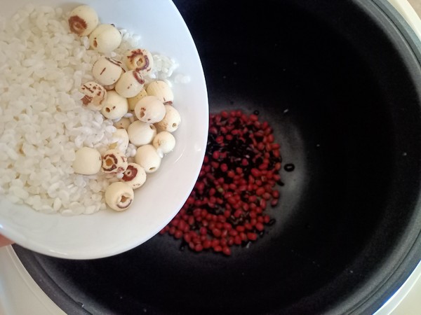 黑米红豆莲子粥的做法步骤:6