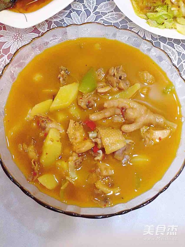 土豆烧鸡的做法步骤:4