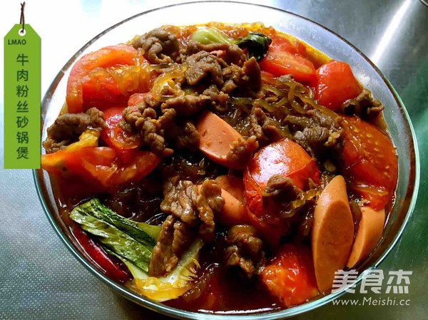 牛肉粉丝砂锅煲的做法步骤:8