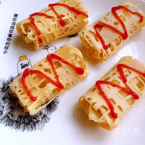 鲜侣蕾丝鸡蛋卷的做法步骤:9