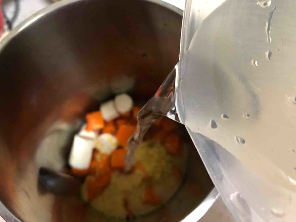 南瓜山药小米露的做法步骤:5