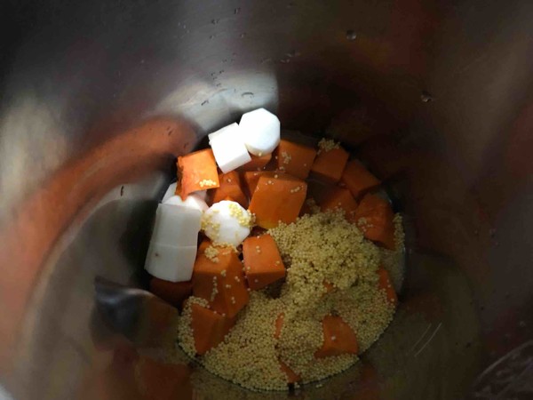 南瓜山药小米露的做法步骤:4