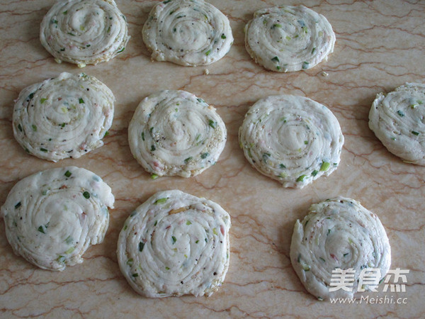 豆浆培根油酥饼的做法步骤:10