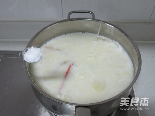 豆浆帝皇蟹泡饭的做法步骤:9