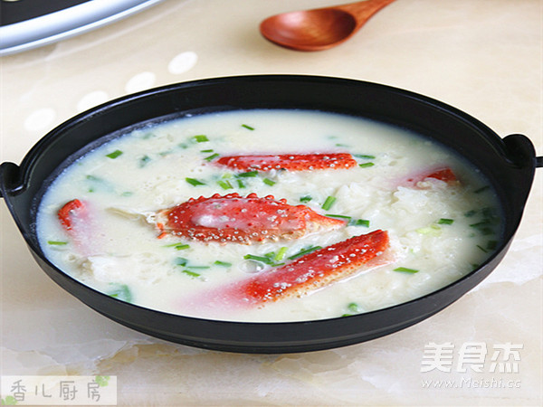 豆浆帝皇蟹泡饭的做法步骤:11