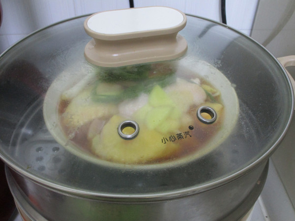 花雕酒蒸鸡的做法步骤:6