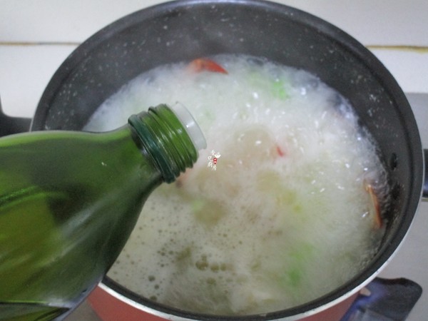 香芹海鲜泡饭的做法步骤:8