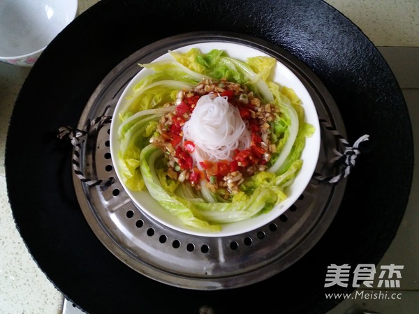 蒜蓉粉丝娃娃菜的做法步骤:8