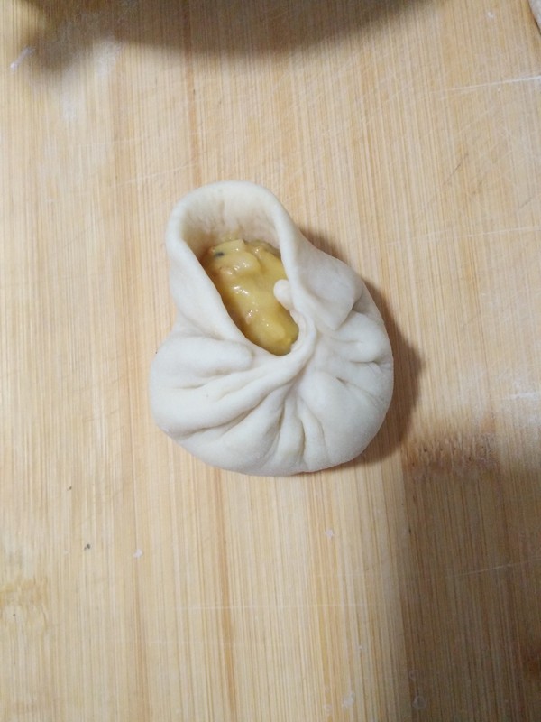 流沙馅的包子的做法步骤:16