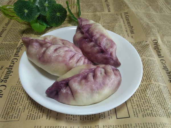 紫薯柳叶包子的做法步骤:9