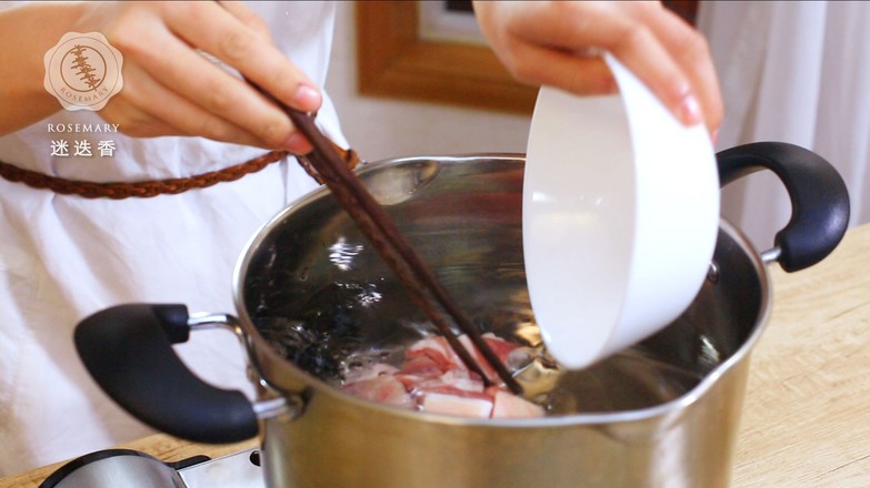 鹌鹑蛋红烧肉的做法步骤:6